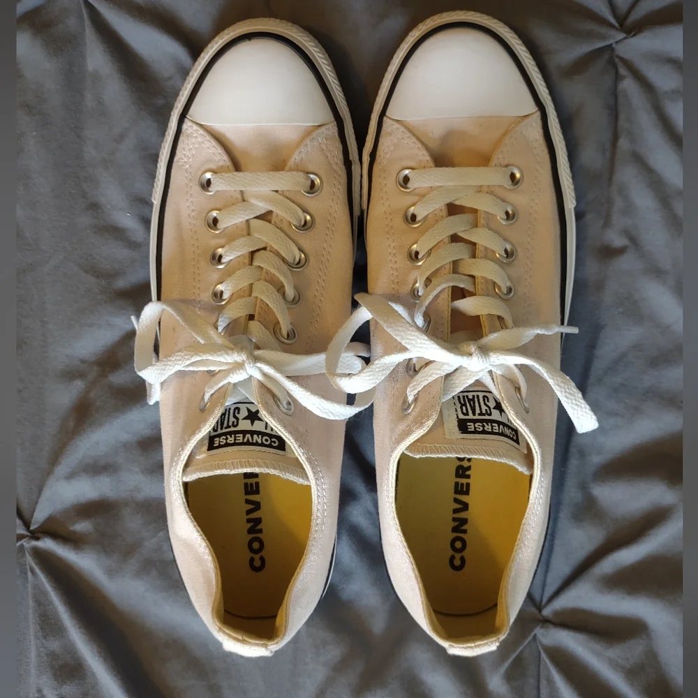 Converse All Star Sneakers Shoes Womens 11 Mens 9 Low Top Very Light Pink Skater - Picture 5 of 9